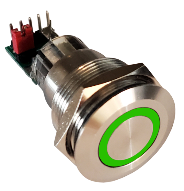 LS-22-H 22mm NoBounce Pushbutton Switch with 5-pin Header Connector